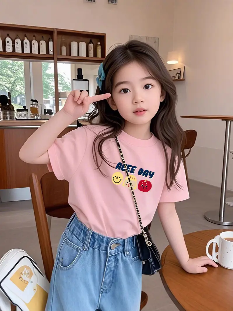 2025 Kids Cotton Cartoon T-Shirt Yellow - Image 12