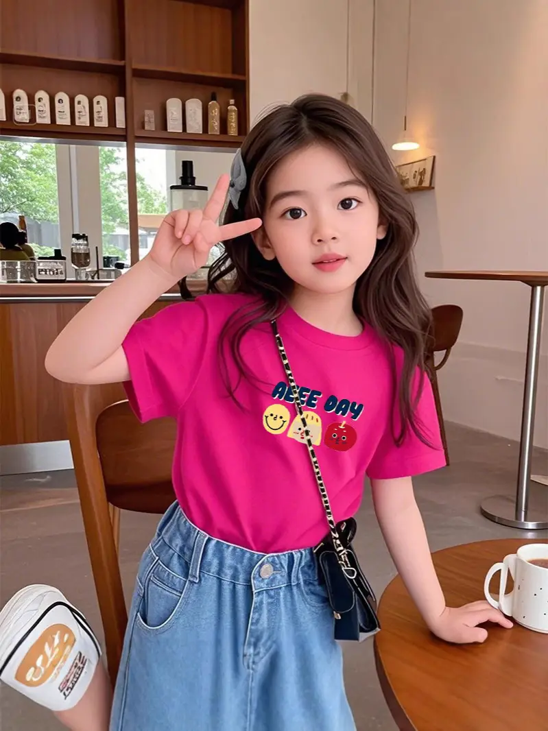 2025 Kids Cotton Cartoon T-Shirt Yellow - Image 13