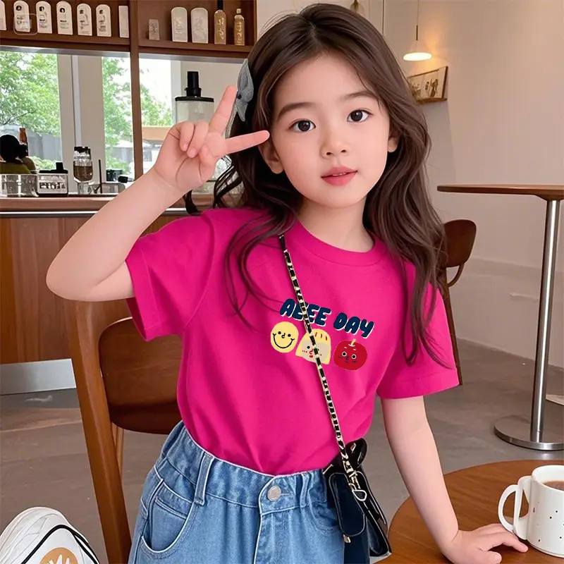 2025 Kids Cotton Cartoon T-Shirt Yellow - Image 4