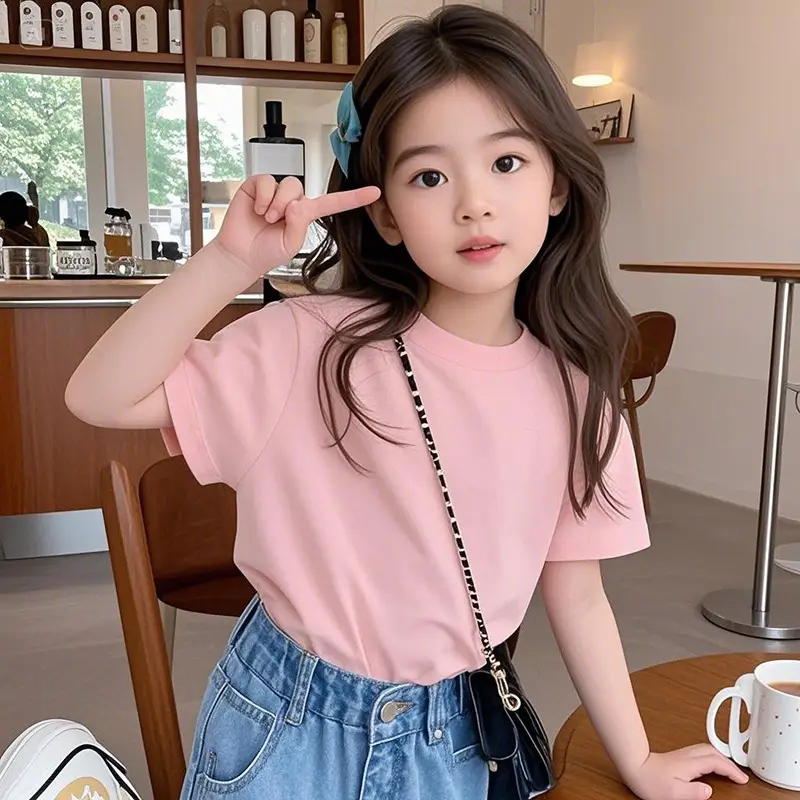 2025 Kids Cotton Cartoon T-Shirt Yellow - Image 6