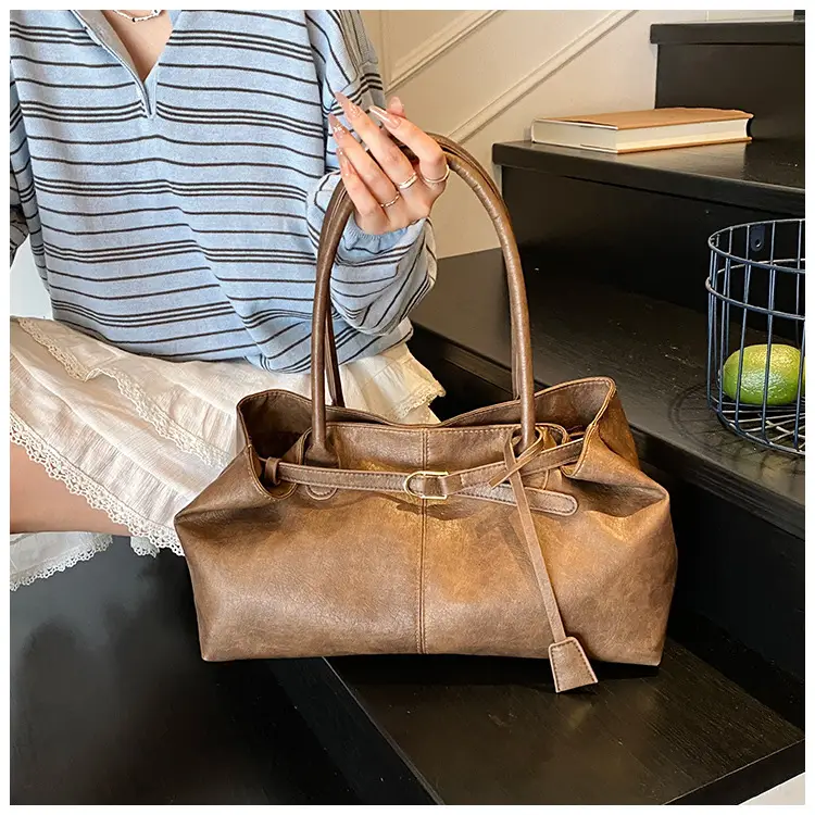 Brown Cross-Border Large Capacity Women's Tote Bag — feature 10