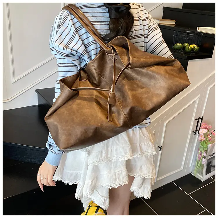 Brown Cross-Border Large Capacity Women's Tote Bag — feature 17