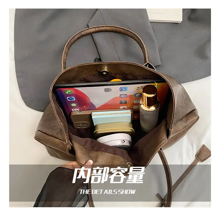 Brown Cross-Border Large Capacity Women's Tote Bag — feature 8