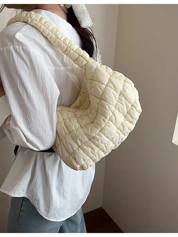 Pink Quilted Armpit Bag for Women 2025 - Image 7