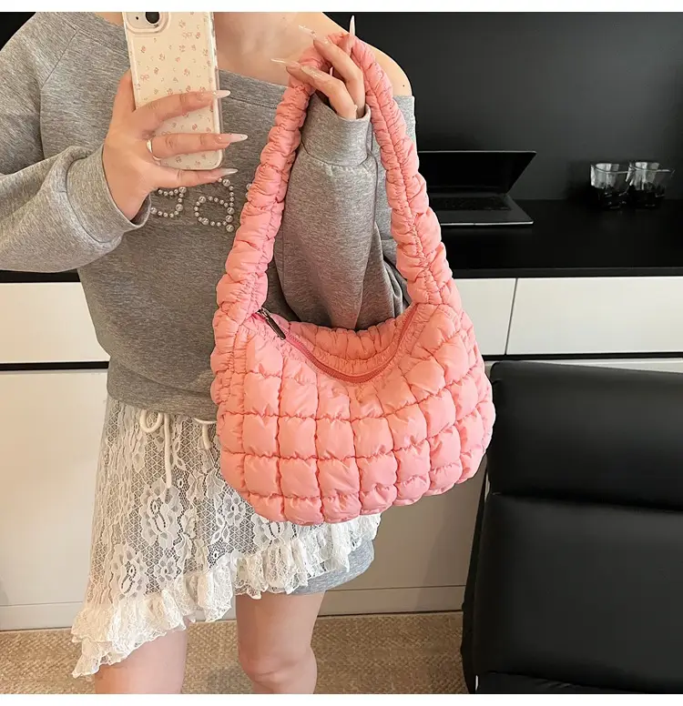 Pink Quilted Armpit Bag for Women 2025 — feature 8