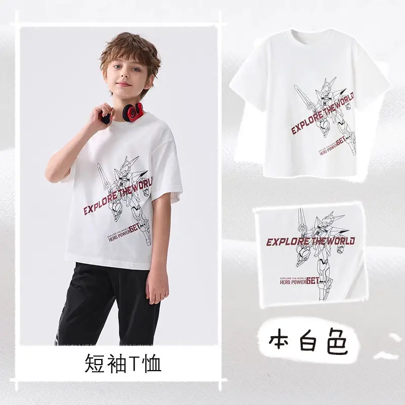 Wholesale Boys T-Shirt 2025 Cotton Summer Medium Large - Image 2