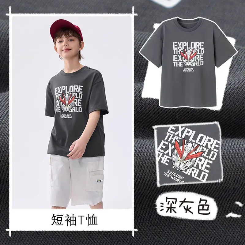 Wholesale Boys T-Shirt 2025 Cotton Summer Medium Large - Image 3