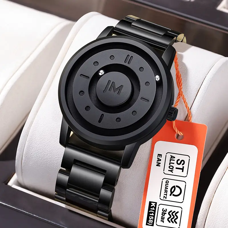Men's Black Magnetic Levitation Quartz Watch - Image 12