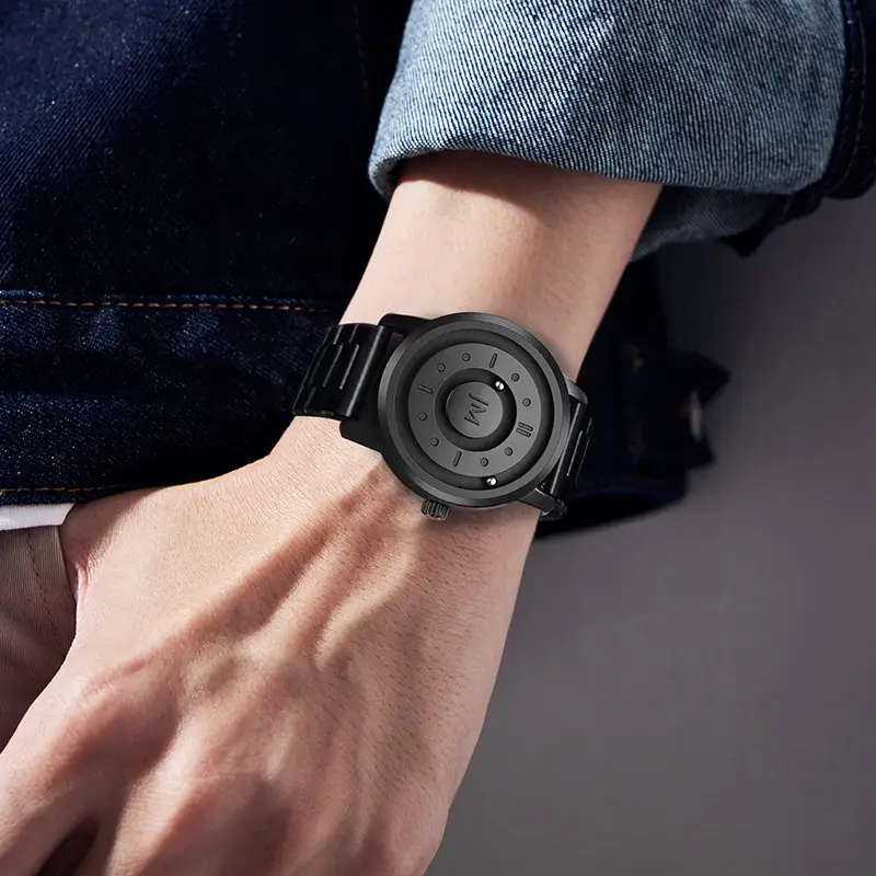 Men's Black Magnetic Levitation Quartz Watch - Image 13