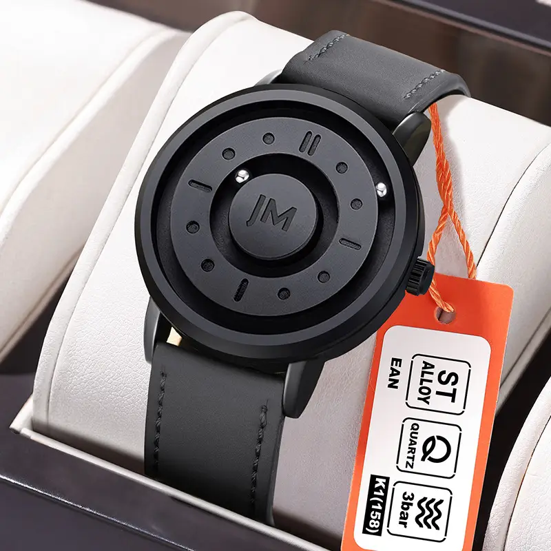 Men's Black Magnetic Levitation Quartz Watch - Image 2