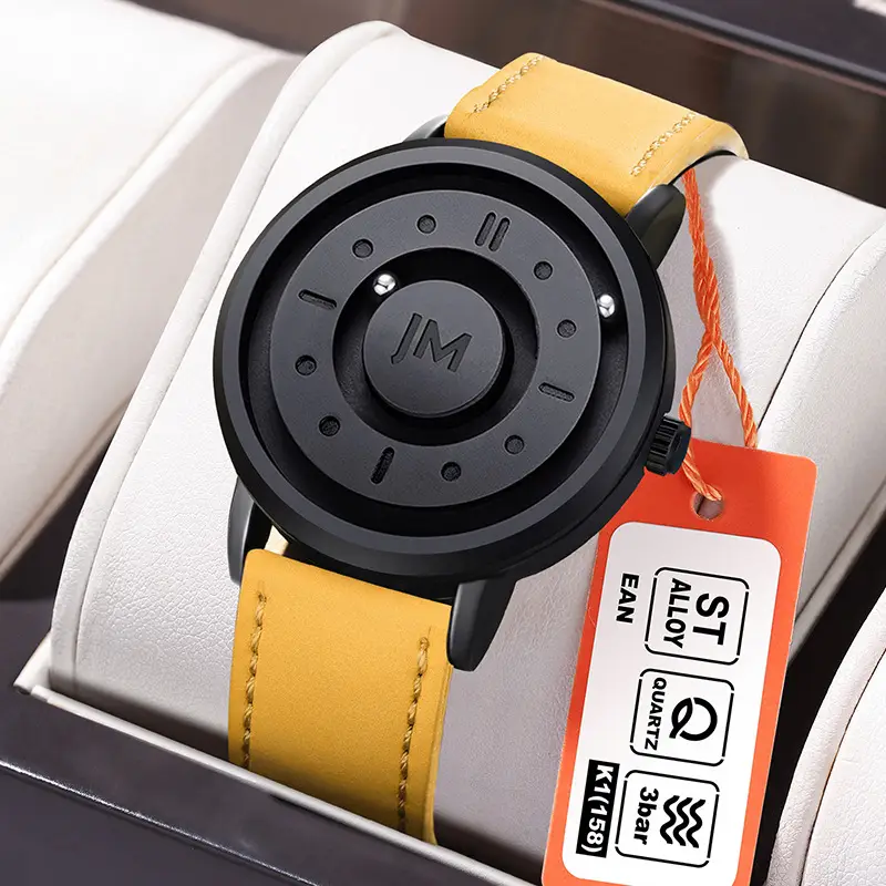 Men's Black Magnetic Levitation Quartz Watch - Image 3