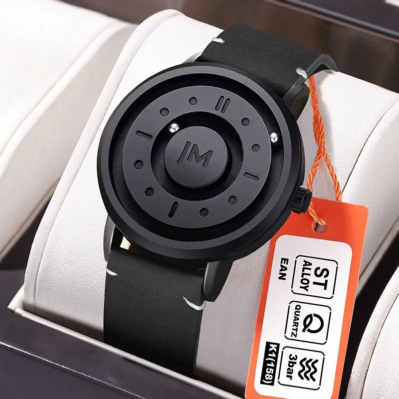 Men's Black Magnetic Levitation Quartz Watch - Image 5