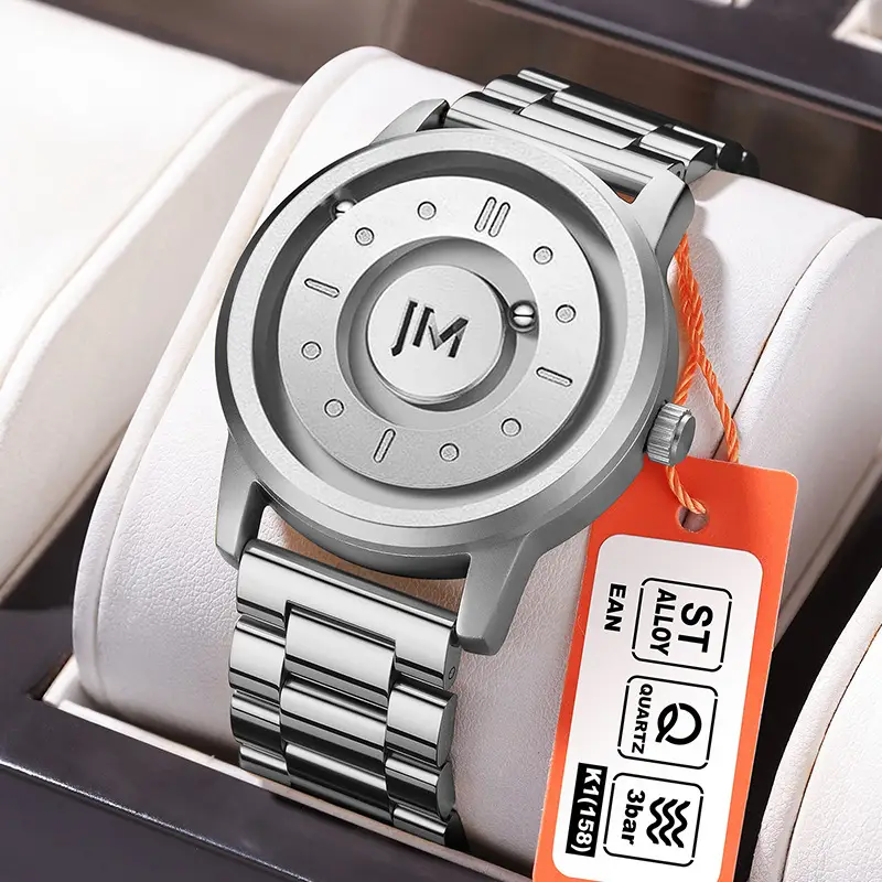 Men's Black Magnetic Levitation Quartz Watch - Image 6