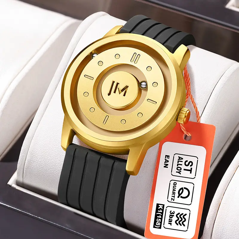 Men's Black Magnetic Levitation Quartz Watch - Image 8