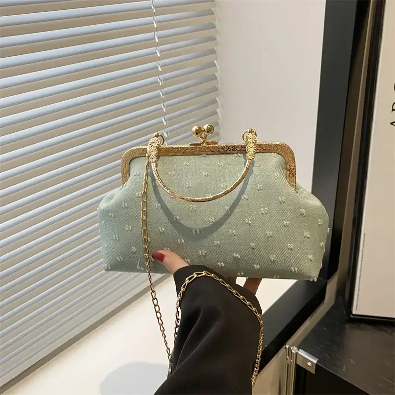 Light Blue Embellished Crossbody Bag for Women - Image 6