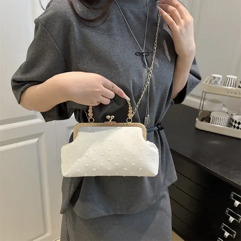 Light Blue Embellished Crossbody Bag for Women - Image 8