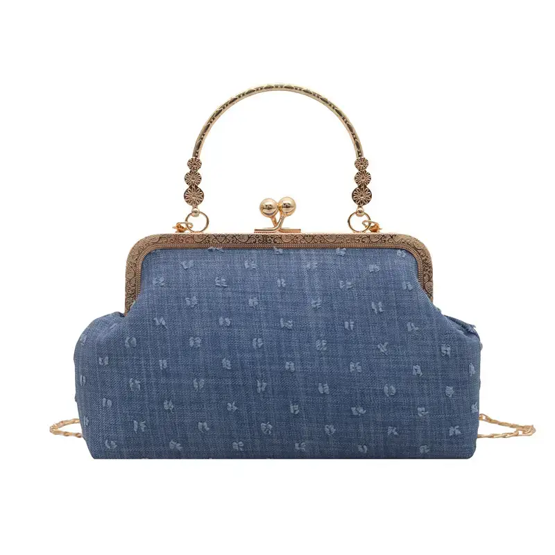 Light Blue Embellished Crossbody Bag for Women - Image 10