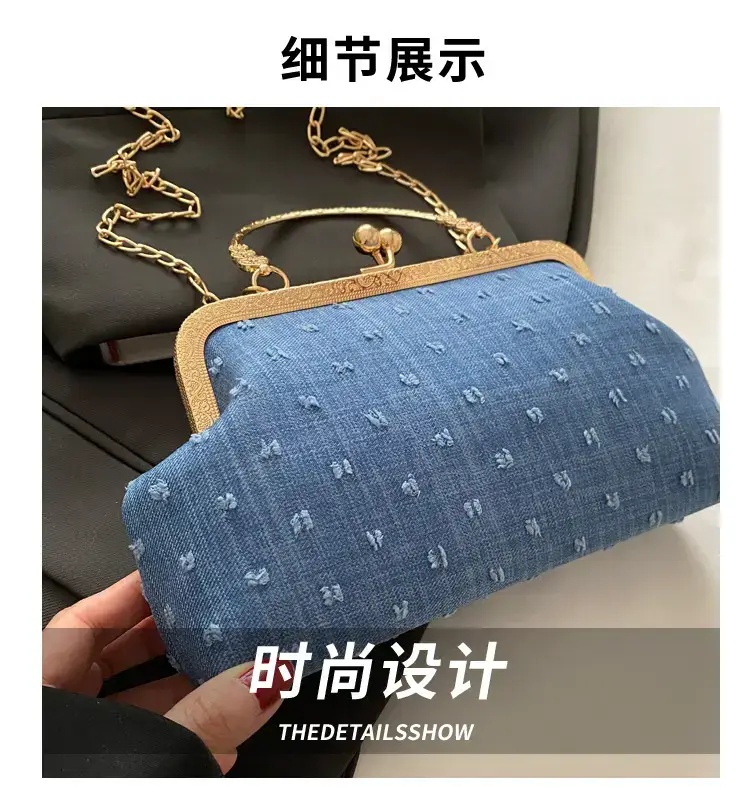 Light Blue Embellished Crossbody Bag for Women — feature 4