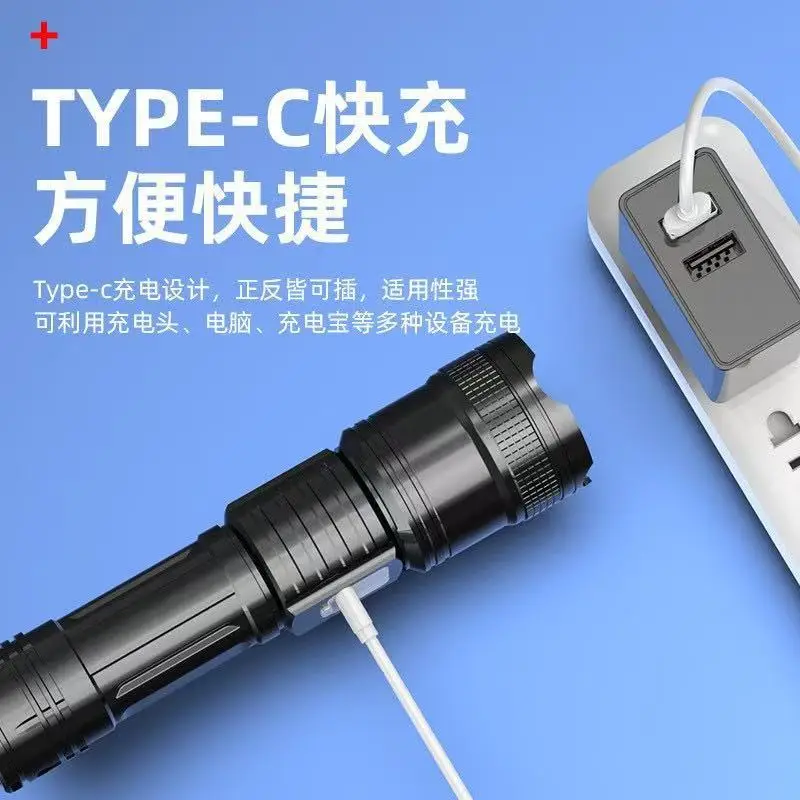 Cross-border P50 Flashlight Zoom Digital Display - Image 4