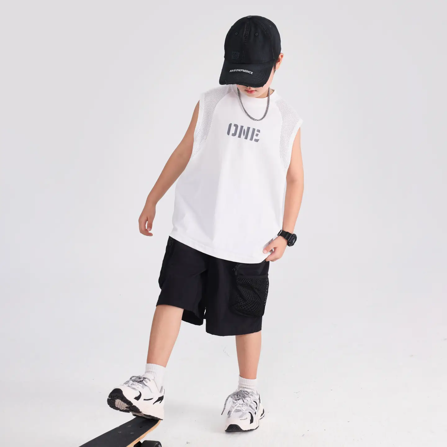Boys Sleeveless Vest T-Shirt White 2026 - Image 5