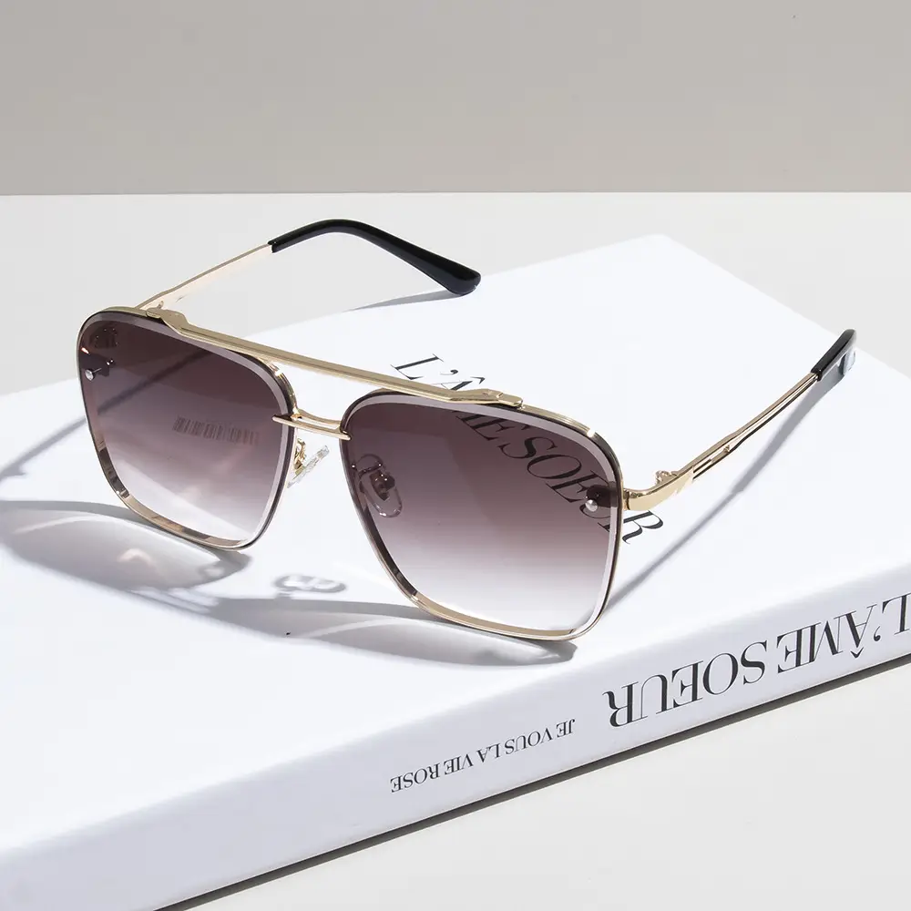 Aviator Sunglasses Men Anti-UV Anti-Glare Travel Driving - Image 2