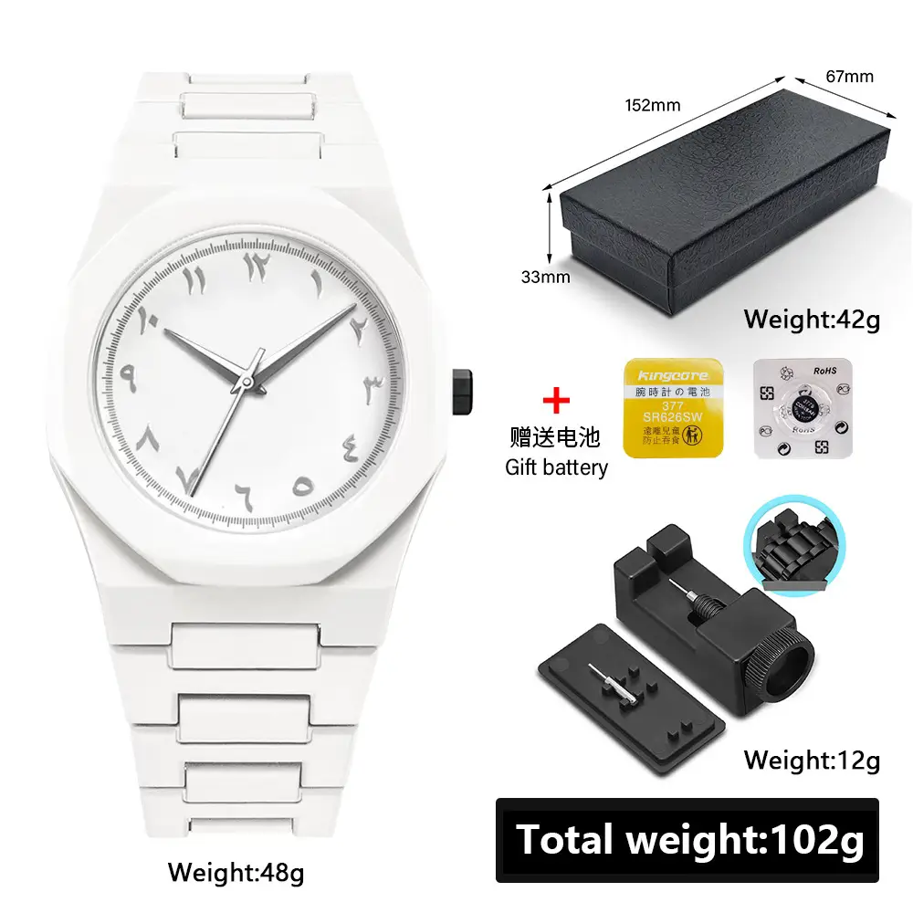 Cross-Border Men's Quartz Watches Black Plastic 48g - Image 5