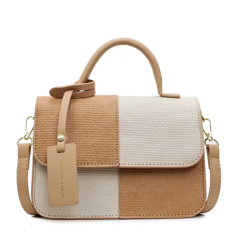Women's Color-Blocked Satchel Bag 2025 New Fashion - Image 11