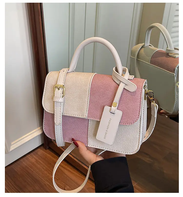 Women's Color-Blocked Satchel Bag 2025 New Fashion — feature 1