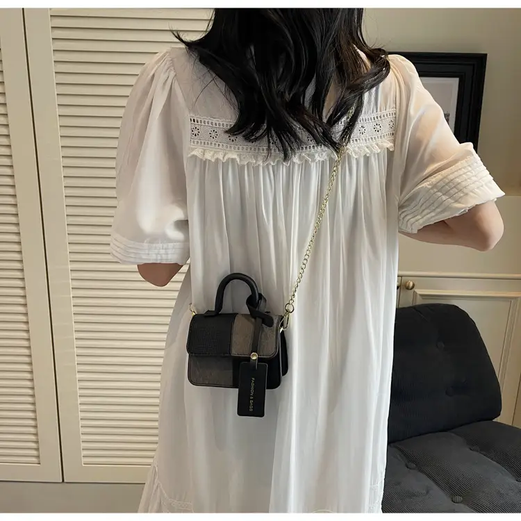 Women's Color-Blocked Satchel Bag 2025 New Fashion — feature 12