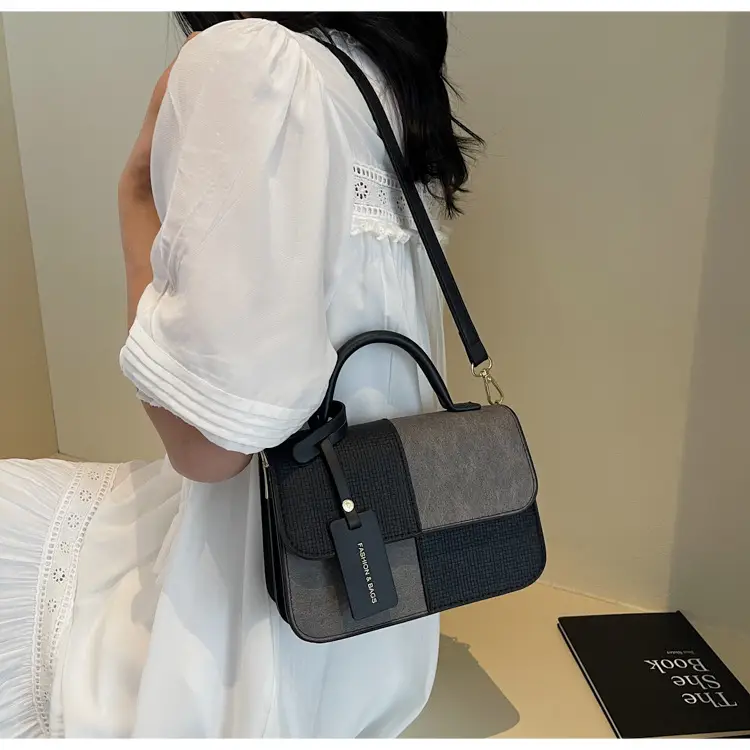 Women's Color-Blocked Satchel Bag 2025 New Fashion — feature 13