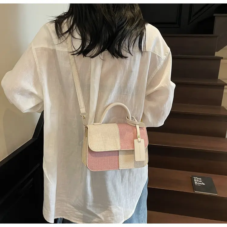 Women's Color-Blocked Satchel Bag 2025 New Fashion — feature 16
