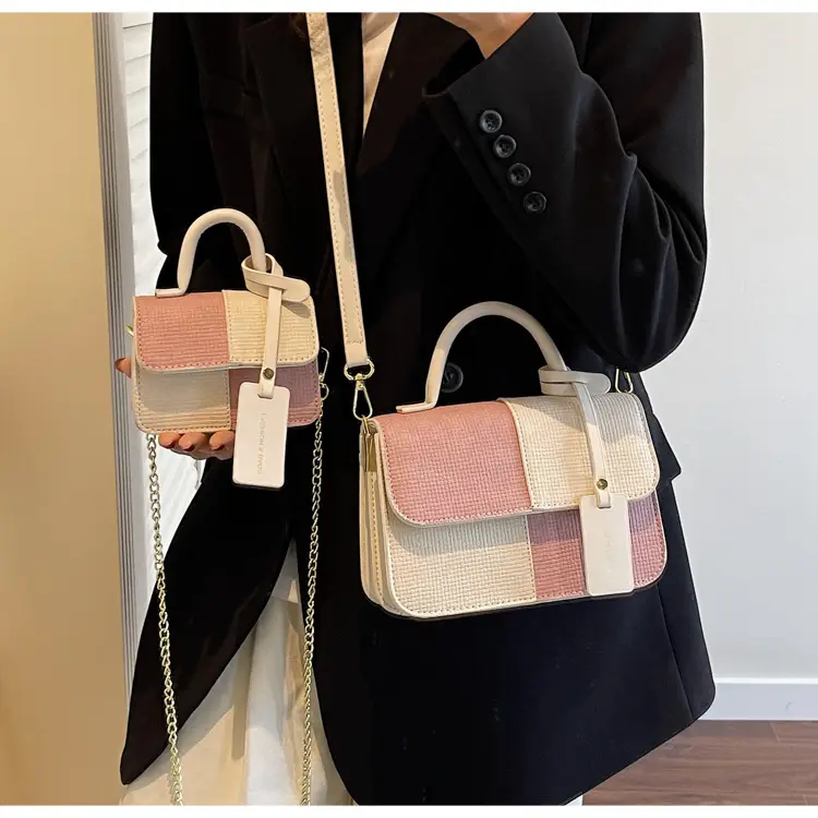 Women's Color-Blocked Satchel Bag 2025 New Fashion — feature 20