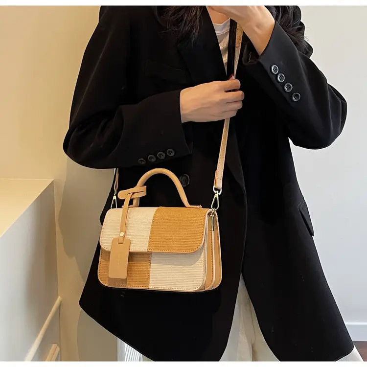 Women's Color-Blocked Satchel Bag 2025 New Fashion — feature 22