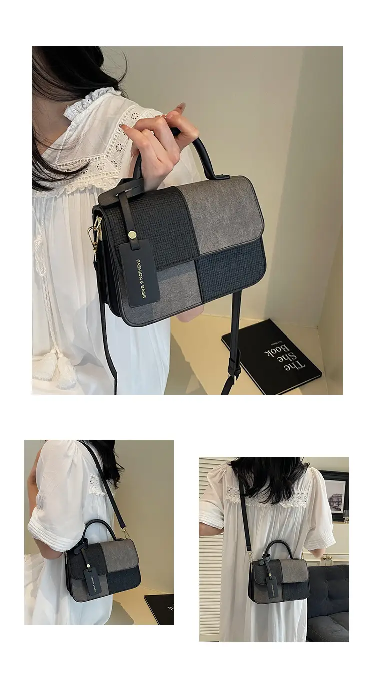 Women's Color-Blocked Satchel Bag 2025 New Fashion — feature 24