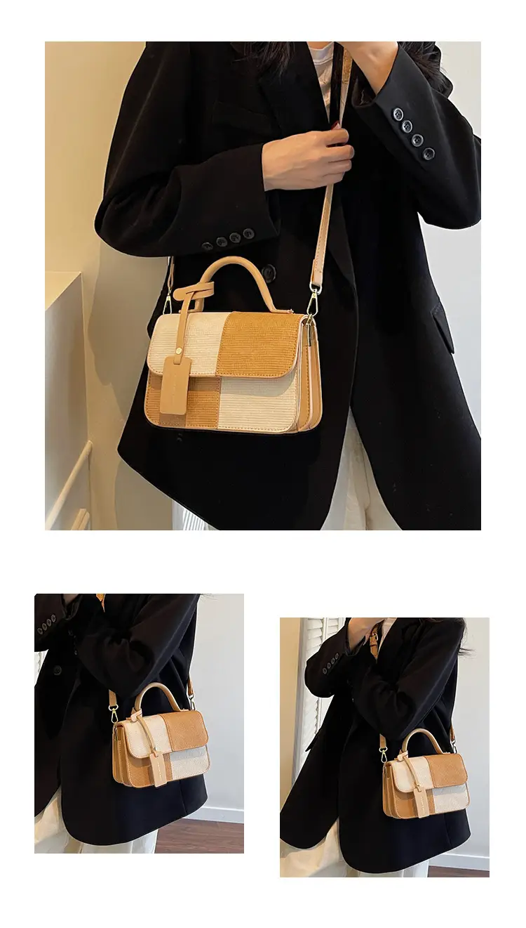 Women's Color-Blocked Satchel Bag 2025 New Fashion — feature 25