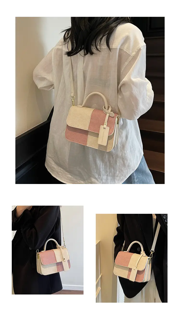 Women's Color-Blocked Satchel Bag 2025 New Fashion — feature 26