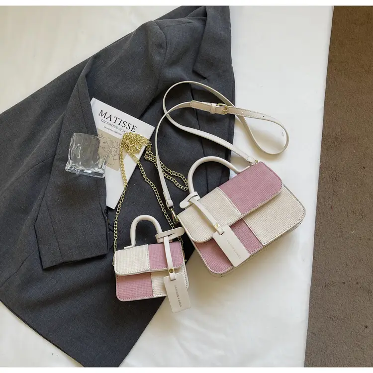 Women's Color-Blocked Satchel Bag 2025 New Fashion — feature 28