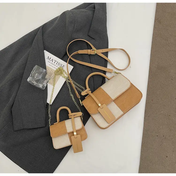 Women's Color-Blocked Satchel Bag 2025 New Fashion — feature 29