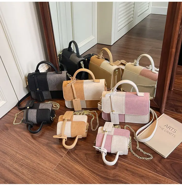 Women's Color-Blocked Satchel Bag 2025 New Fashion — feature 30