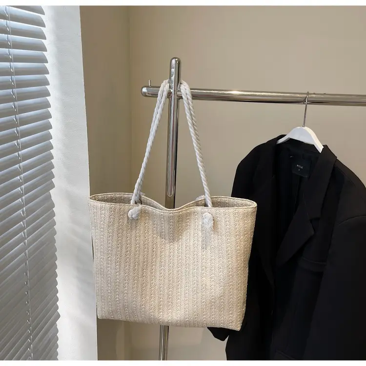 2025 Straw Woven Shoulder Tote Bag Large Capacity Women — feature 16