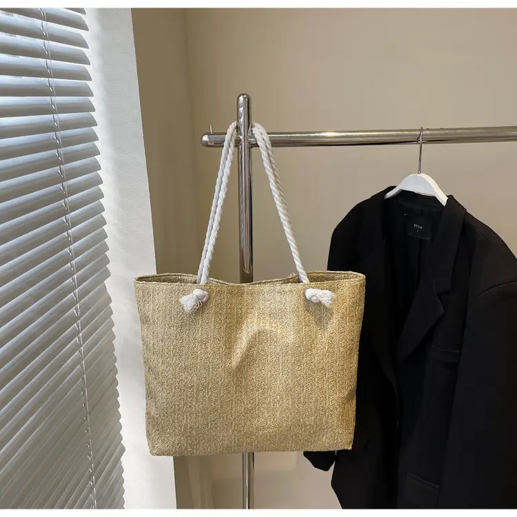 2025 Straw Woven Shoulder Tote Bag Large Capacity Women — feature 17