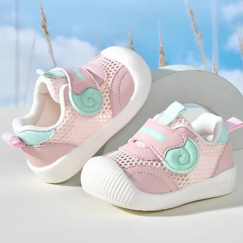 Baby Sandals Pink Mesh 0-12 Months Soft Non-Slip