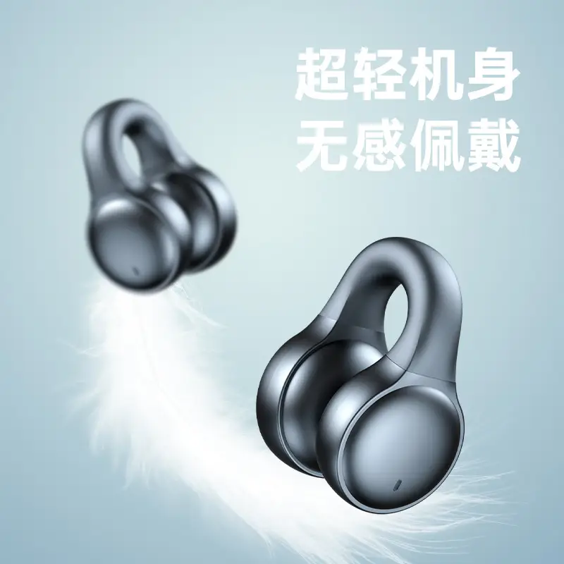 New X58 Ear Bone Conduction Bluetooth Headset Clip-On Wireless Noise Reduction Sports Call Long Battery Life Without Earphones