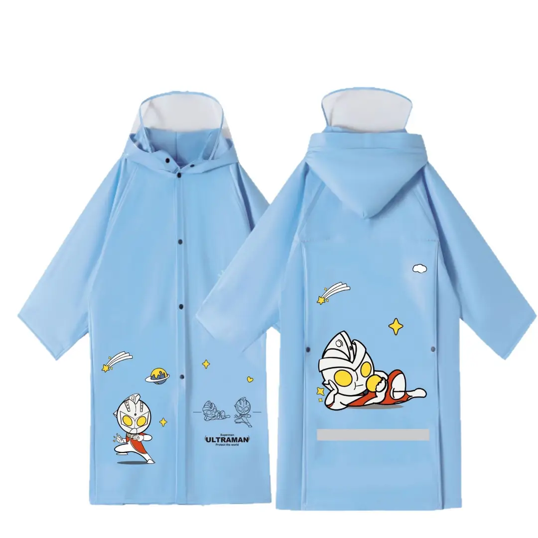 Children's Raincoat with Large Backpack Space for Kindergarten and Elementary School Students, Large Brim, Unisex, Wholesale Export Rain Poncho