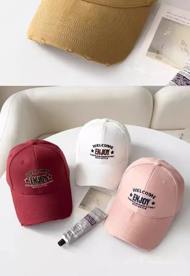 Women Red Embroidered Baseball Cap with "Welcome to England" Design — feature 9