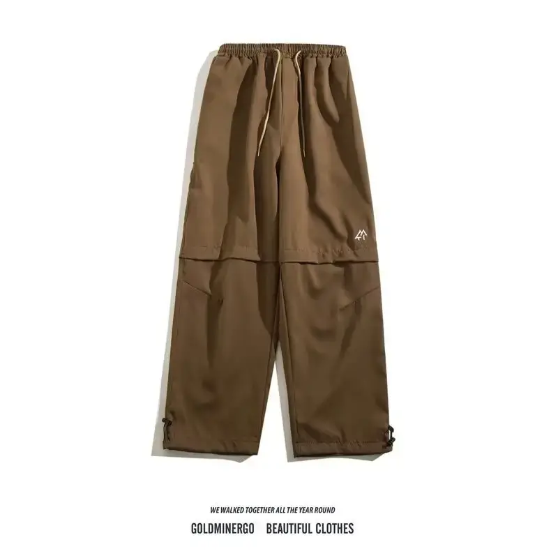 Men Brown Belted Cargo Pants 2025