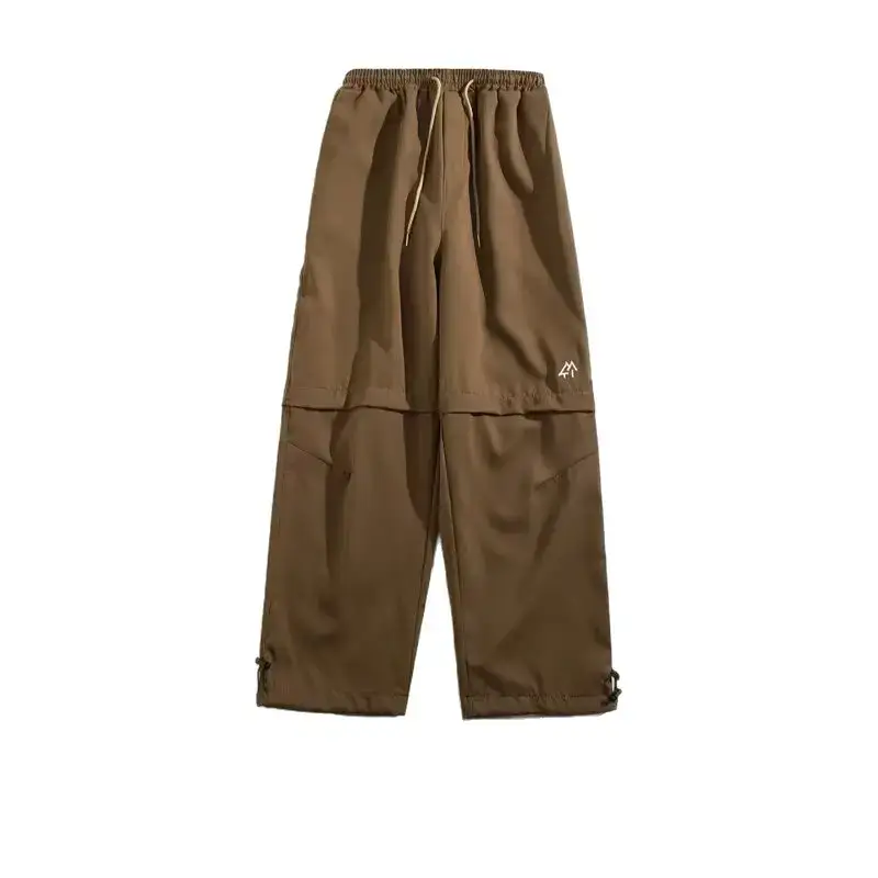 Men Brown Belted Cargo Pants 2025