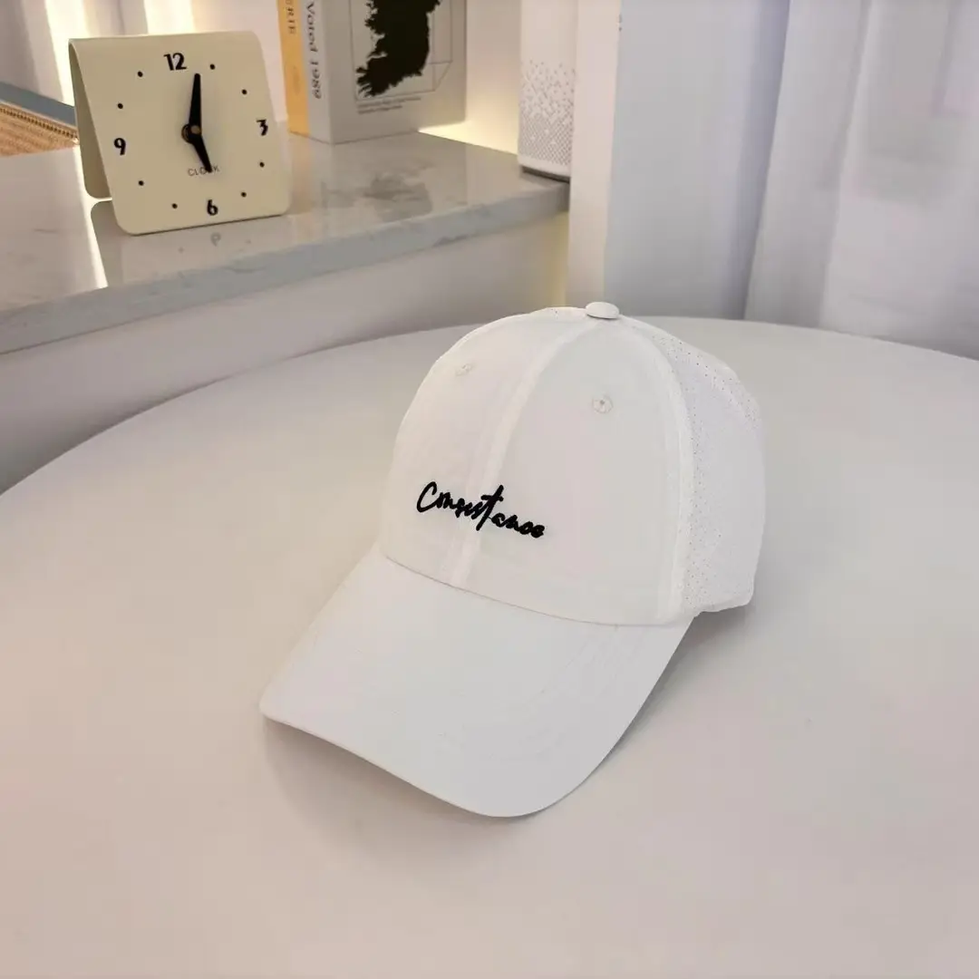 Gray Korean Style Baseball Cap with Letter Embroidery