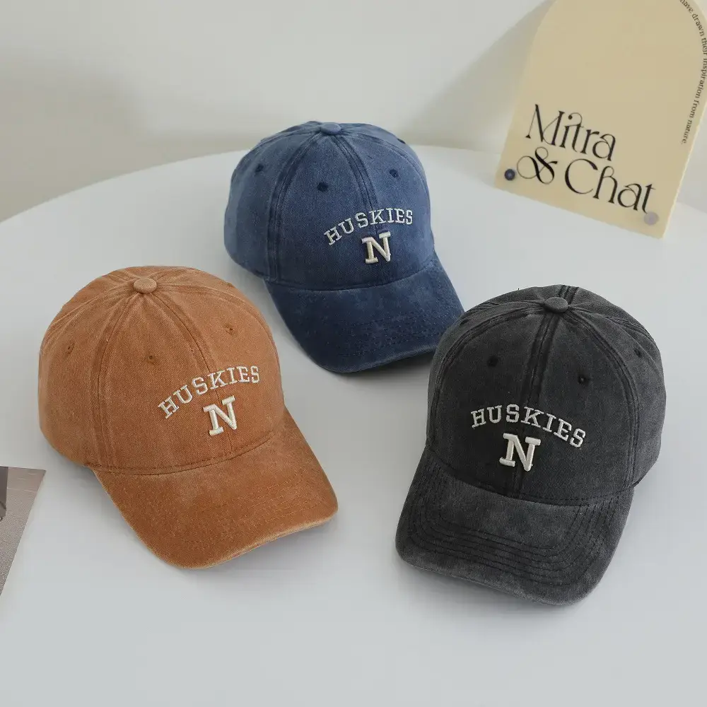 3D N Letter Baseball Cap Brown Unisex Korean Style - Image 8