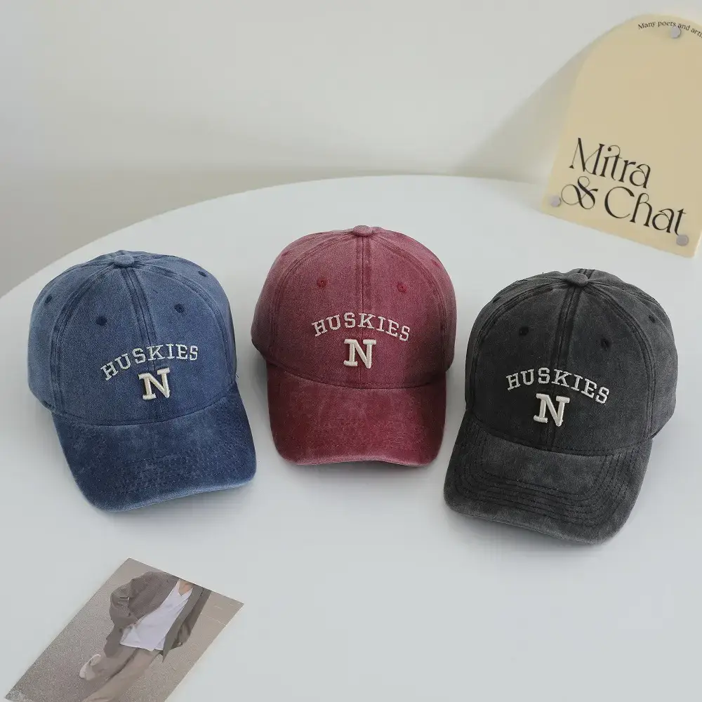3D N Letter Baseball Cap Brown Unisex Korean Style - Image 9